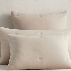 New With Tags Pottery Barn Euro - set of 2  shams Dream Flax